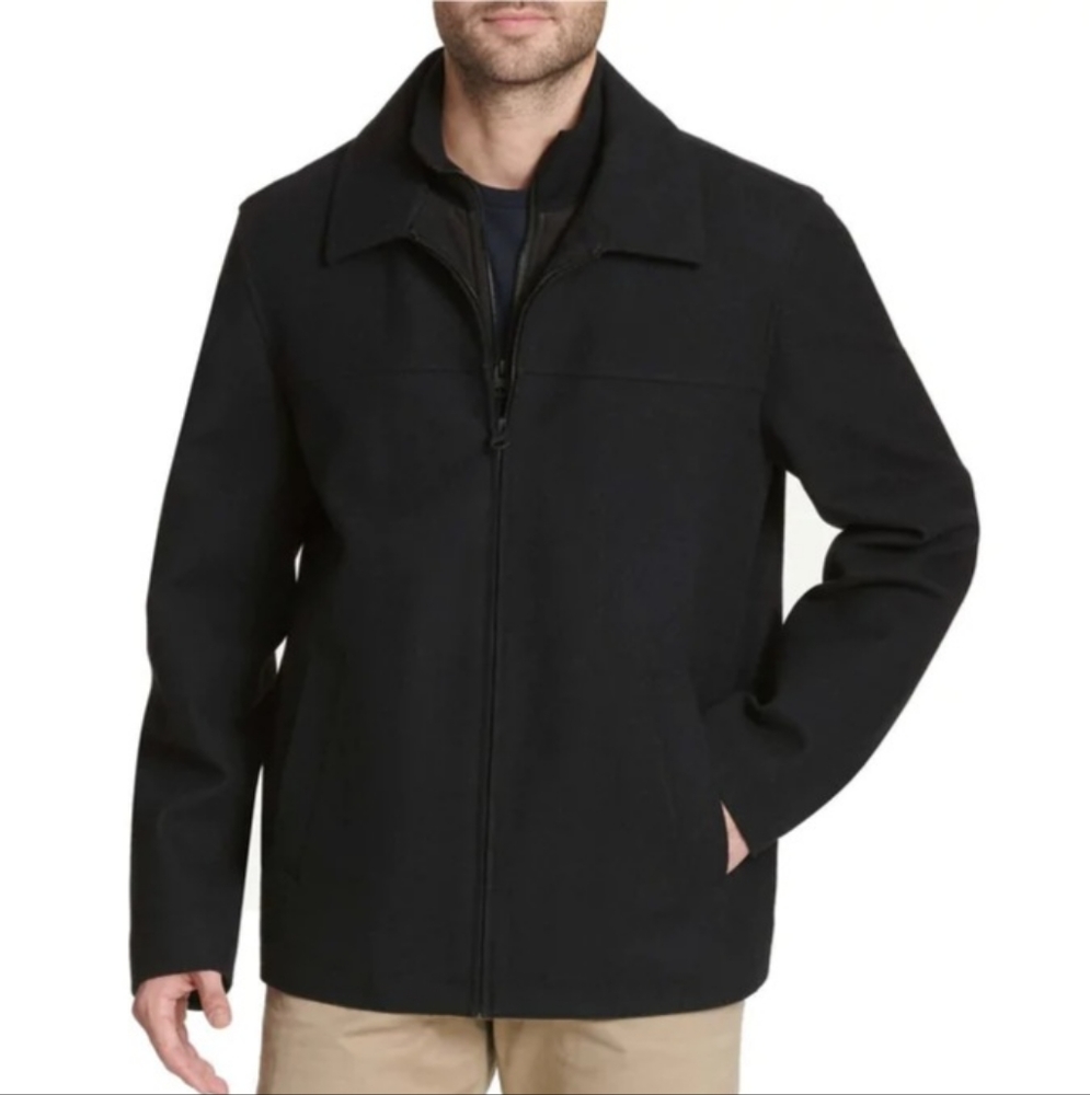 Dockers Mens Wool Blend Shortie Coat